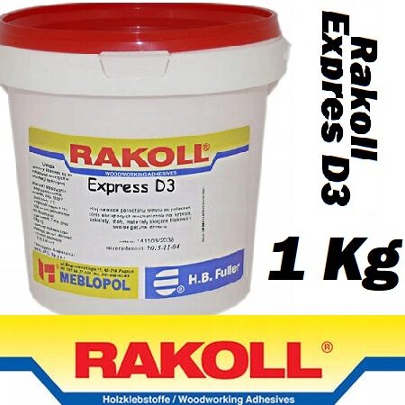KLEJ DO DREWNA  RAKOLL EXPRESS D3  wiaderko  1KG / 1000 ml
