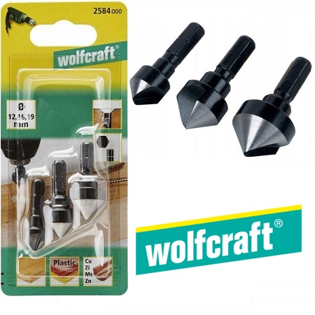 Wolfcraft wf2584000 Pogłębiacze 3szt.