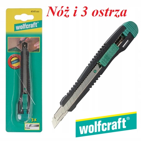 Wolfcraft 4141000 Nóż z łamanym ostrzem 9mm