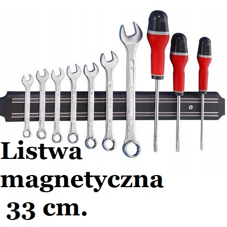 Listwa magnetyczna na narzędzia, 33cm udźwig 6,5kg