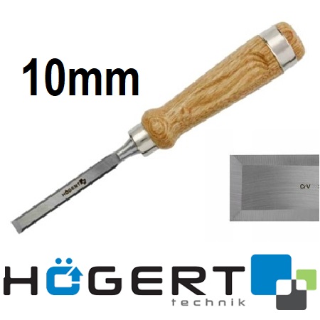 Hogert HT3B842 Dłuto 10 mm drewniana rękojeść