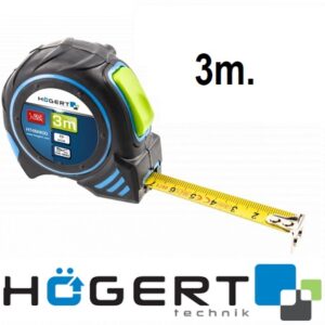 Hogert HT4M400 Miara zwijana auto stop 3m. nylon z magnesem. Kompaktowa, uniwersalna miara zwijana, niezbędna w każdym warsztacie