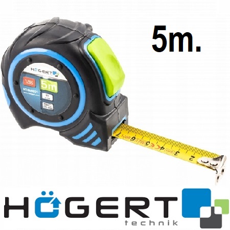 Hogert HT4M401 Miara zwijana auto stop 5m. nylon z magnesem
